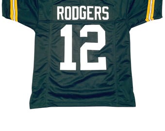 Aaron Rodgers Sewn Stitched Custom Green Jersey YOUTH Sizes