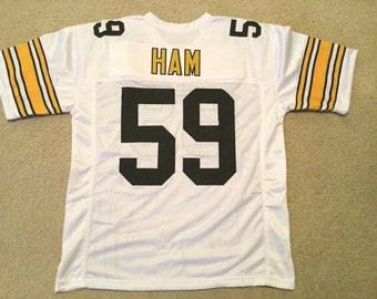 UNSIGNED CUSTOM Sewn Stitched Jack Ham White Jersey - M, L, XL, 2XL