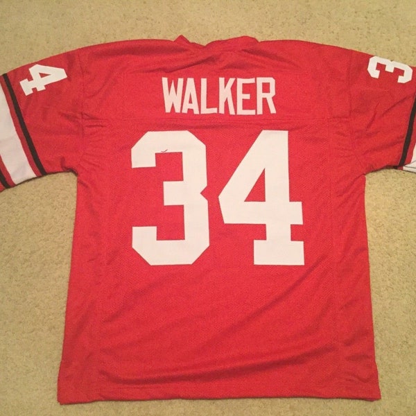 UNSIGNED CUSTOM Sewn Stitched Herschel Walker Red Jersey - M, L, XL, 2XL, 3XL