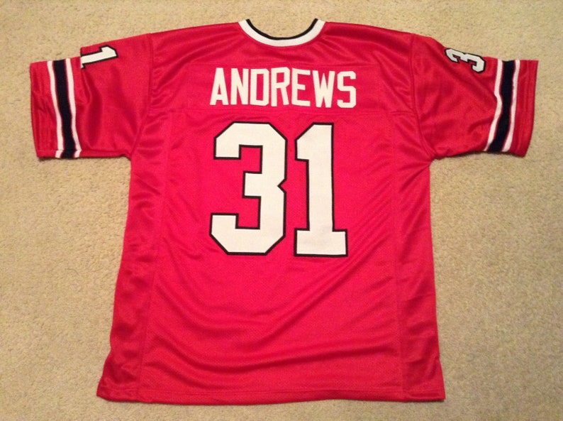 UNSIGNED CUSTOM Sewn Stitched William Andrews Red Jersey - M, L, XL, 2XL zdjęcie 1