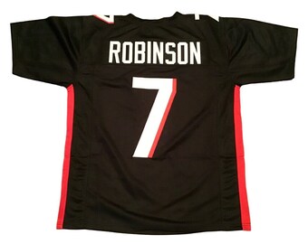 UNSIGNED CUSTOM Sewn Stitched Bijan Robinson Black Jersey - M, L, XL, 2XL