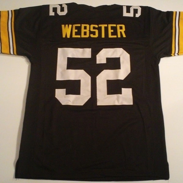 UNSIGNED CUSTOM Sewn Stitched Mike Webster Black Jersey - M, L, XL, 2XL, 3XL