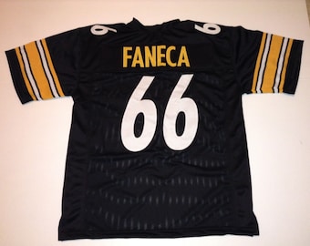 UNSIGNED CUSTOM Sewn Stitched Alan Faneca Black Jersey - M, L, XL, 2XL
