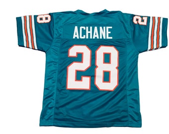 UNSIGNED CUSTOM Sewn Stitched De'Von Achane Teal Jersey - M, L, XL, 2XL