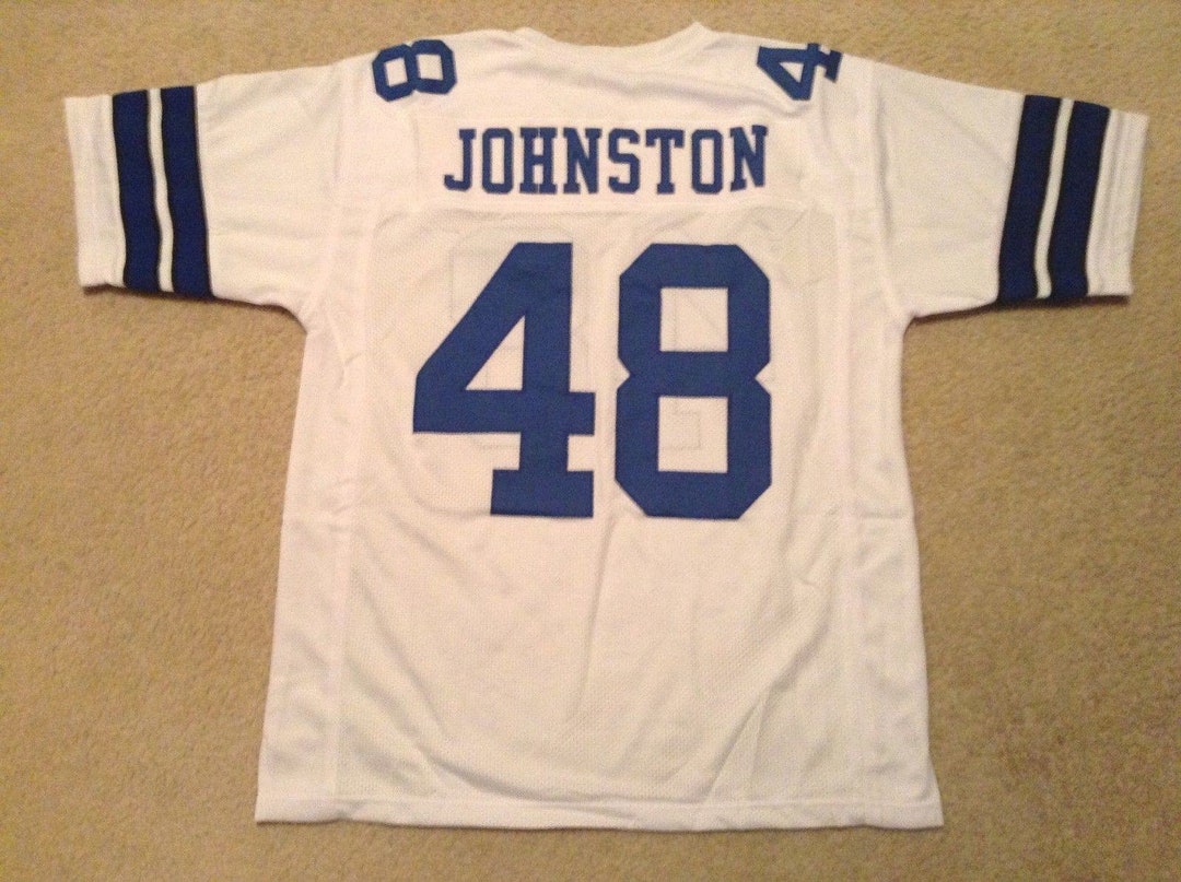 UNSIGNED CUSTOM Sewn Stitched Daryl Johnston White Jersey M, L - Main Image