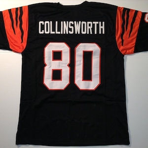 SIN FIRMAR PERSONALIZADO Cosido Cosido Cris Collinsworth Jersey negro - M, L, XL, 2XL, 3XL imagen 1