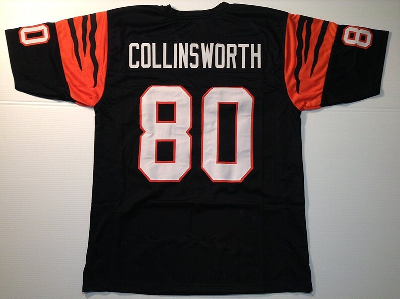 SIN FIRMAR PERSONALIZADO Cosido Cosido Cris Collinsworth Jersey negro - M, L, XL, 2XL, 3XL imagen 1