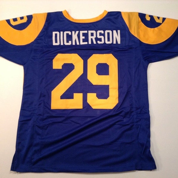 UNSIGNED CUSTOM Sewn Stitched Eric Dickerson Blue Jersey - M, L, XL, 2XL, 3XL