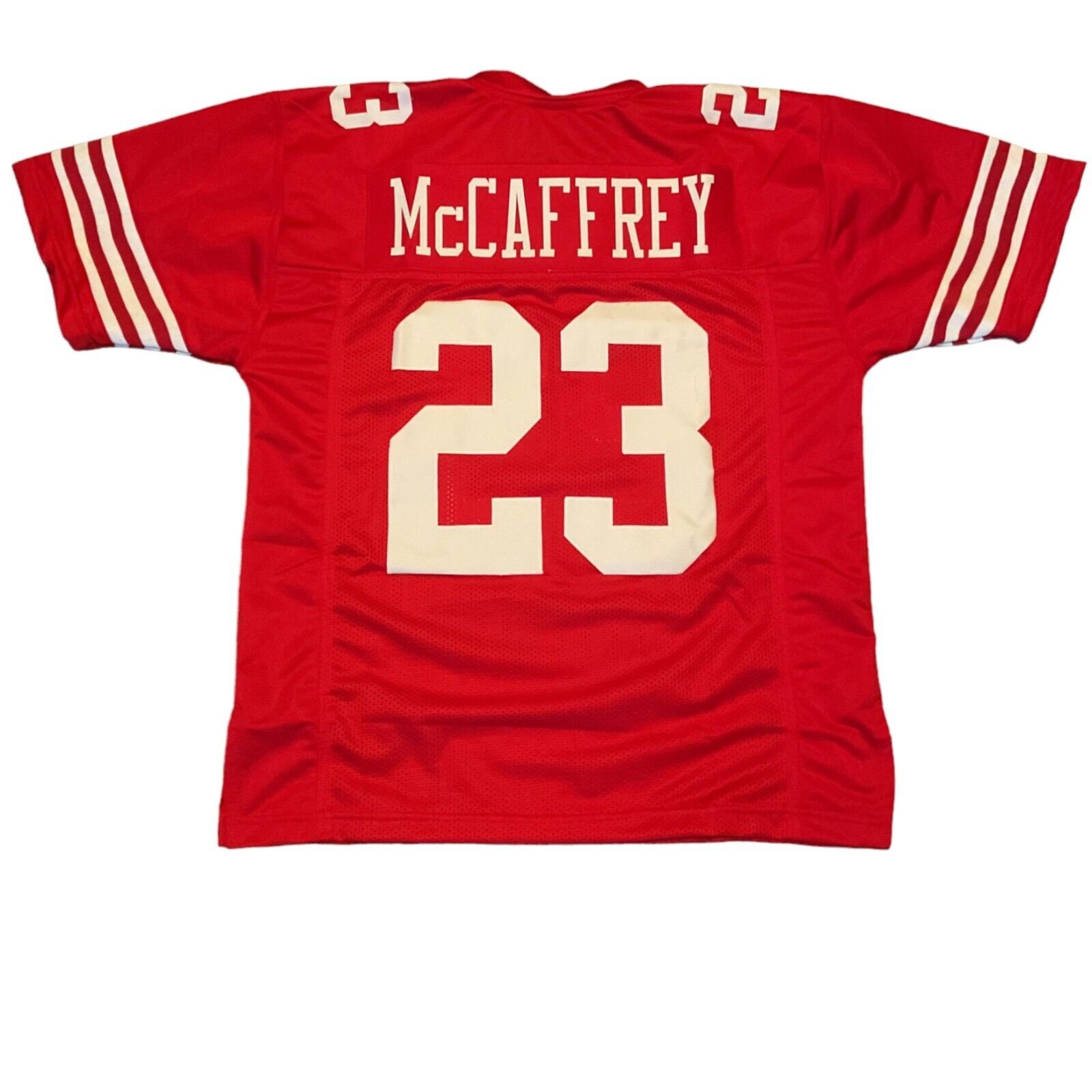 Christian Mccaffrey Sewn Stitched Custom Red Jersey YOUTH Sizes