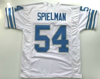 CHRIS SPIELMAN Unsigned Custom Detroit Blue Sewn New Football