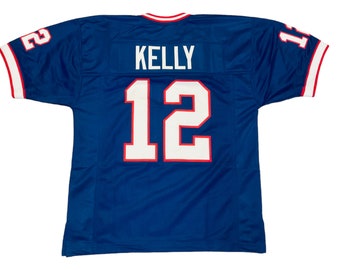 Jim Kelly Sewn Stitched Custom Blue Jersey YOUTH Sizes