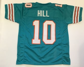 UNSIGNED CUSTOM Sewn Stitched Tyreek Hill Teal Jersey - M, L, XL, 2XL