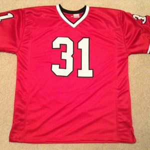 UNSIGNED CUSTOM Sewn Stitched William Andrews Red Jersey - M, L, XL, 2XL zdjęcie 2