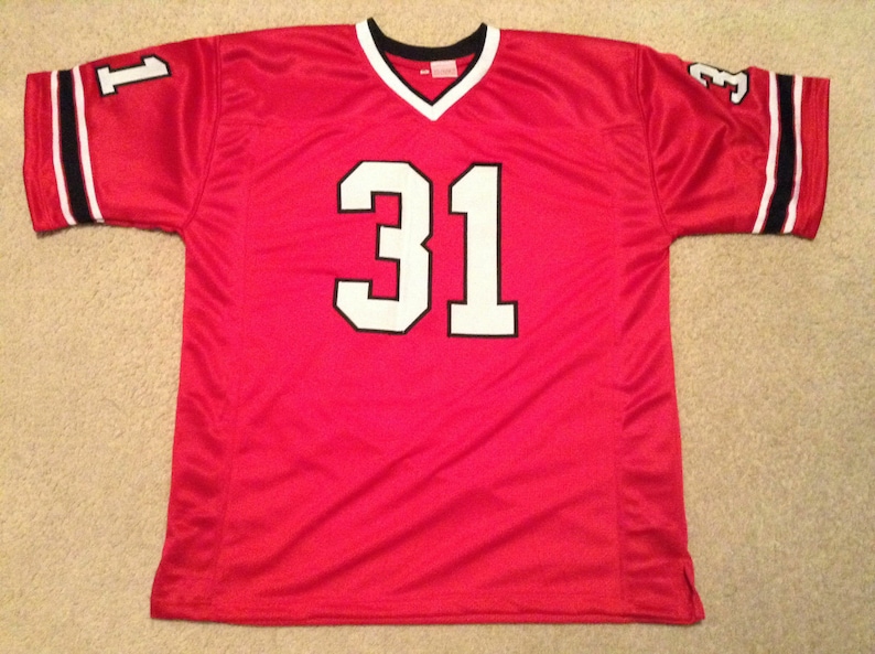 UNSIGNED CUSTOM Sewn Stitched William Andrews Red Jersey - M, L, XL, 2XL zdjęcie 2