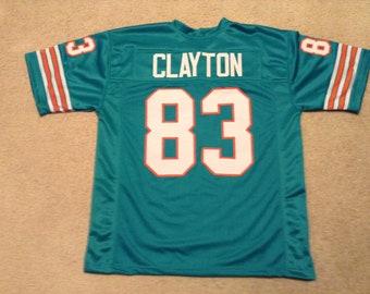 UNSIGNED CUSTOM Sewn Stitched Mark Clayton Teal Jersey - M, L, XL, 2XL