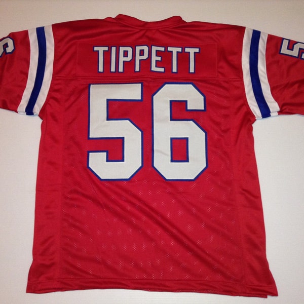 UUNSIGNED CUSTOM Sewn Stitched Andre Tippett Red Jersey - M, L, XL, 2XL