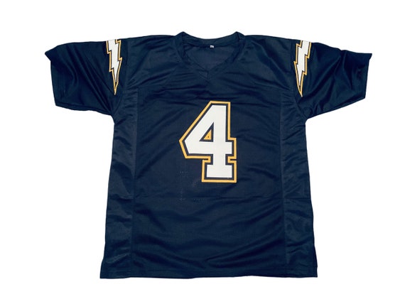 UNSIGNED CUSTOM Sewn Stitched Jim Harbaugh S. Diego Blue Jersey