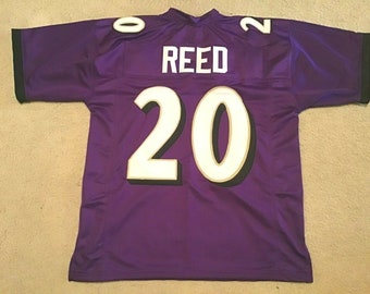 UNSIGNED CUSTOM Sewn Stitched Ed Reed Purple Jersey M, L, XL