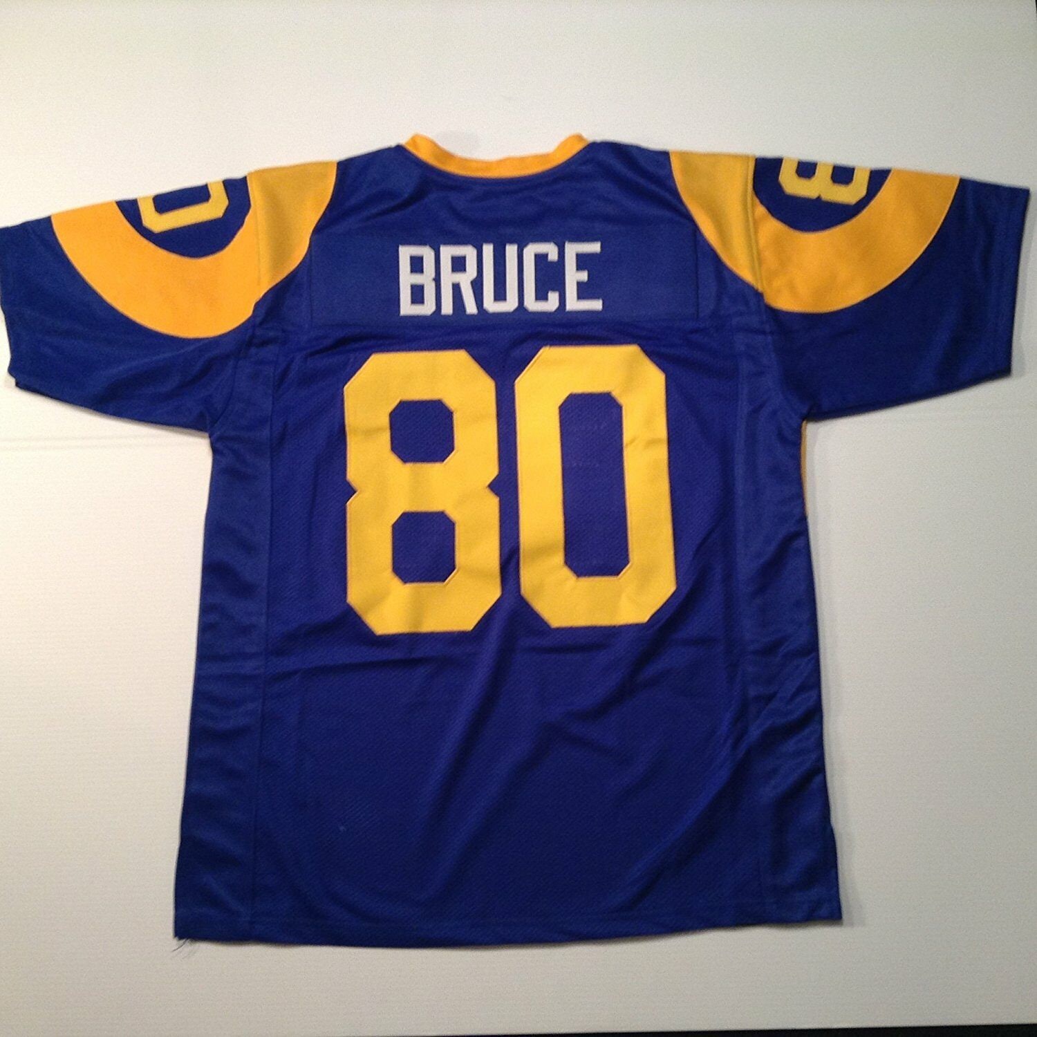 UNSIGNED CUSTOM Sewn Stitched Isaac Bruce Blue Jersey M, L, XL