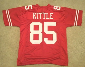 UNSIGNED CUSTOM Sewn Stitched George Kittle Red Jersey - M, L, XL, 2XL