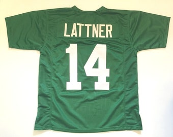 UNSIGNED CUSTOM Sewn Stitched Johnny Lattner Green Jersey - M, L, XL, 2X