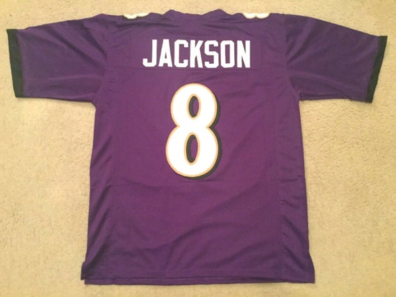 UNSIGNED CUSTOM Sewn Stitched Lamar Jackson Purple Jersey M L XL 2XL Etsy
