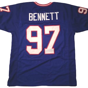 UNSIGNED CUSTOM Sewn Stitched Cornelius Bennett Blue Jersey - M, L, XL, 2XL