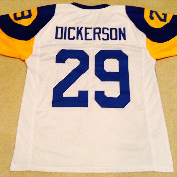 UNSIGNED CUSTOM Sewn Stitched Eric Dickerson White Jersey - M, L, XL, 2XL, 3X