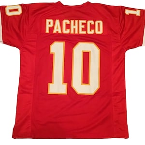 UNSIGNED CUSTOM Sewn Stitched Isiah Pacheco Red Jersey - M, L, XL, 2XL