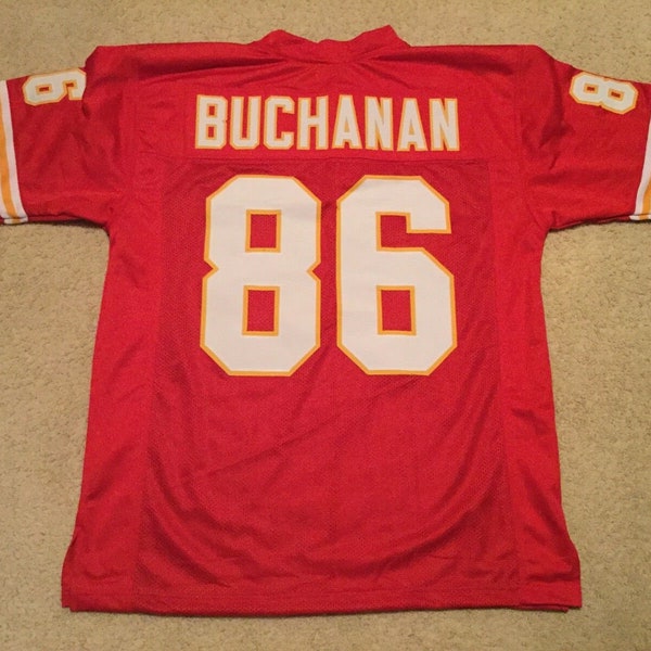 Unsigned Custom Sewn Stitched Buck Buchanan Red jersey - M, L, XL, 2XL