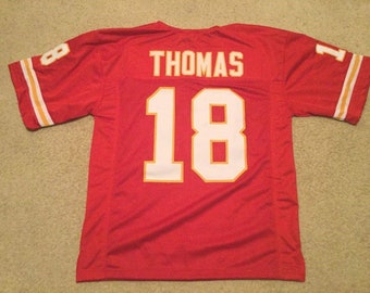 UNSIGNED CUSTOM Sewn Stitched Emmitt Thomas Red Jersey - M, L, XL, 2XL