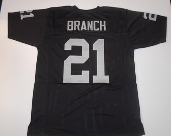 UNSIGNED CUSTOM Sewn Stitched Cliff Branch Black Jersey - M, L, XL, 2XL, 3XL