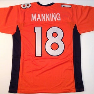 UNSIGNED CUSTOM Sewn Stitched Peyton Manning Orange Jersey - M, L, XL, 2XL, 3XL