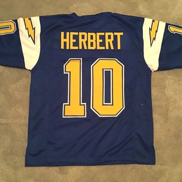 Unsigned Custom Stitched Justin Herbert Royal Blue Jersey - M to 2xl