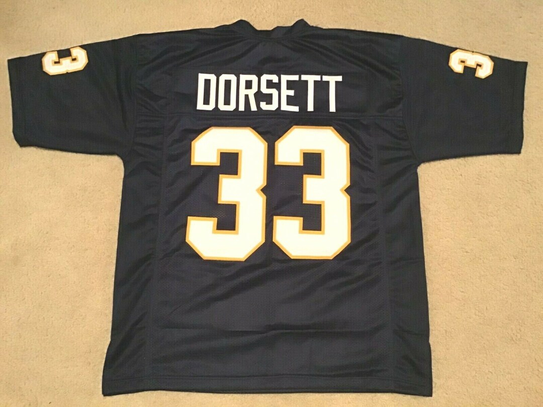 UNSIGNED CUSTOM Sewn Stitched Tony Dorsett Pitt Blue Jersey - M, L, XL