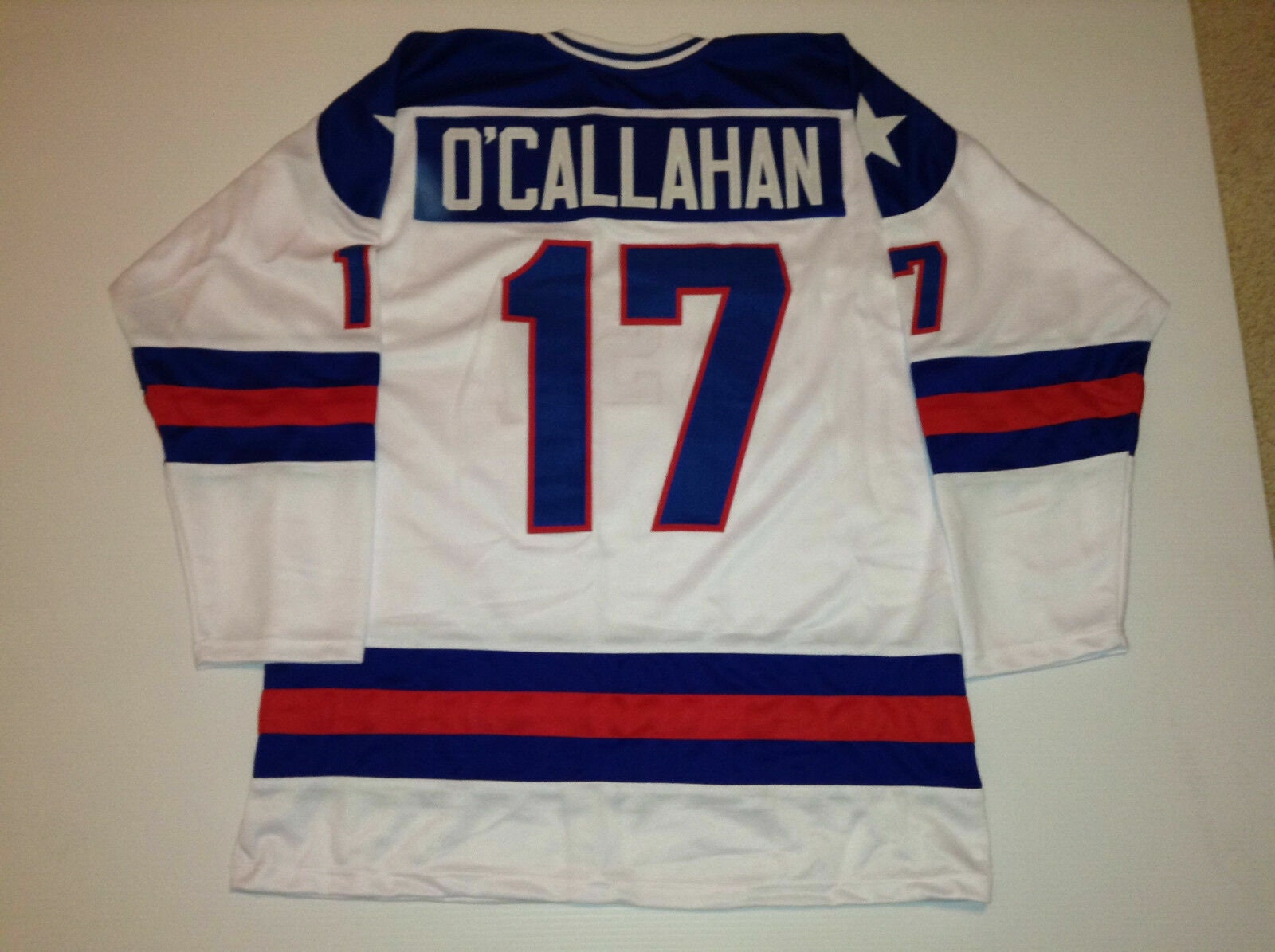 Jack O'Callahan Signed 1980 Team USA Miracle on Ice Jersey (JSA COA)