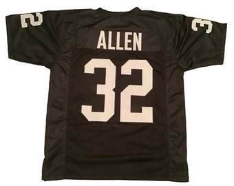 Jersey negro cosido personalizado sin firmar de Marcus Allen - M, L, XL, 2XL, 3XL