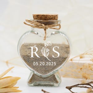 Custom Honeymoon Keepsake Sand Jar, Honeymoon Sand Bottle, Honeymoon Gifts, Gifts for Bride, Vacation Sand Keepsake, Wedding Gifts