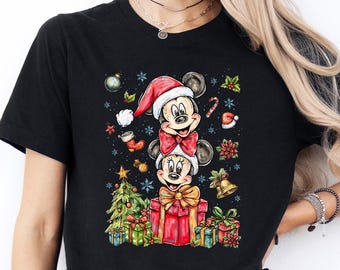 Disney Mickey Minnie Christmas Sweatshirt, Retro Disneyland Xmas Shirt, Mickey Minnie Christmas Shirt, Disney Christmas 2026 Party Shirt