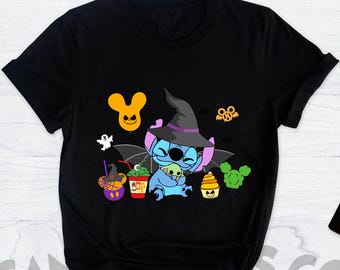 Disney Stitch Halloween Shirt, Cute Stitch Shirt, Halloween Gift, Disney Stitch Shirt, Stitch Halloween Shirt, Halloween Shirt