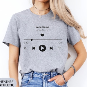 Custom Song Name Shirt, Gift For Birthday, Custom Artist Name Shirt, Custom Song Name T-Shirt, Custom Favorite Artist Tee, Favorite Song Tee