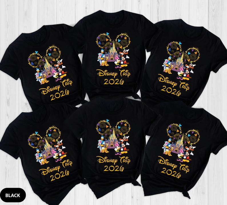Disney Trip 2026 Shirt, Disney Custom Shirt, Disney Family Trip 2026 Shirt, Disney Family Florida Shirt, Disney Shirts, Disney World Tees Bild 1