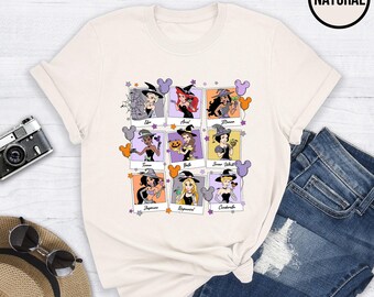 Retro Disney Princess Witch Halloween Shirt, Princess Halloween Belle, Snow White, Ariel, Cinderella, Disneyworld Matching Halloween Shirt