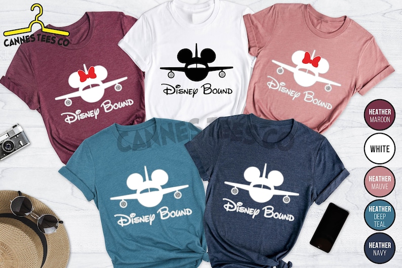 Disney Bound Shirt, Mickey Shirt, Minnie Shirt, Disney Shirt, Disney Airplane Shirt, Disney Family Shirts, Disney Matching Shirts bild 1