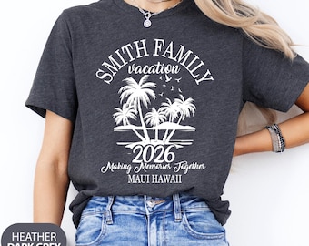 Custom Family Vacation 2026 Shirts, Making Memories Family Matching Tshirt, Summer Family Matching Tee, Personalized Family Beach Trip Shirt