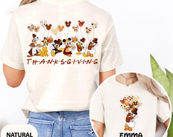 Personalized Disney Mickey And Friends Thanksgiving Shirt, Thanksgiving Fall Trip, Custom Family Thanksgiving Matching Disney Gift