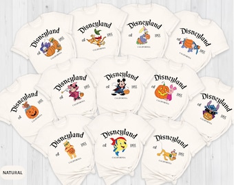 Disneyland Halloween All Characters Shirts, Mickey And Friends Halloween Shirt, Halloween Party Shirts, Disney Family Halloween Tees