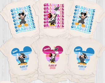 Disneyland Mickey Minnie Grad Class Of 2026 Shirt, Custom Disney Grad Shirt, Disneyland Graduation Shirt, Grad Trip Shirt, Graduate Gift