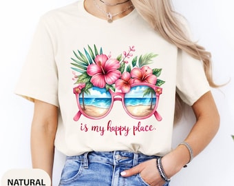 Beach is My Happy Place Shirt, Summer Vacation Tee, Vacation Shirt, Gift For Beach Lovers, Beach is Calling T-Shirt, Summer Holiday Tee