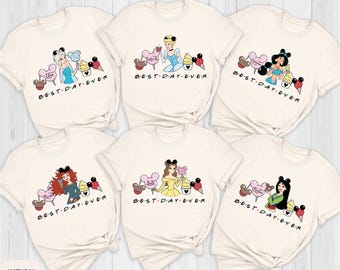 Disney Princess Shirt, Disney Princess Birthday Shirt, Best Day Ever Disney Princess T-Shirt, Princess Matching Tees, Mulan, Ariel, Belle